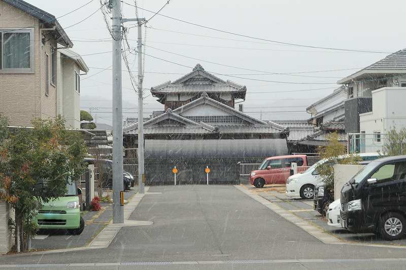 倉敷市内の雪模様の写真です。