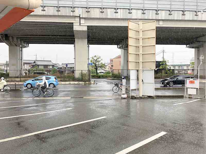 大雨の降る倉敷市内