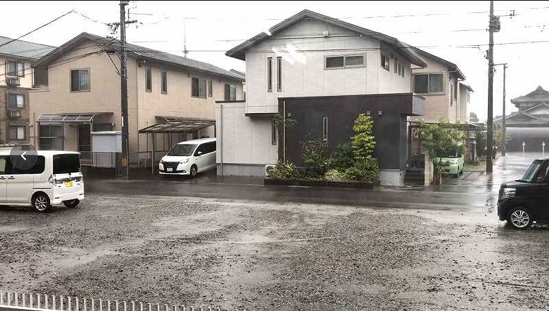 台風21号の倉敷市内