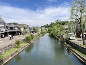 倉敷川からの倉敷美観地区の風景