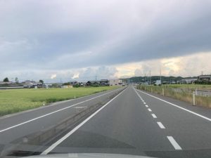 台風10号が近づく倉敷市内の風景